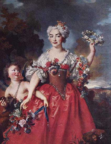 Nicolas de Largilliere Portrat der Marquise de Gueydan als Flora china oil painting image